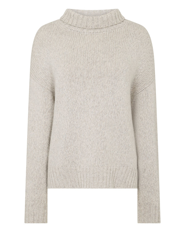 Women's Chunky Funnel Neck Cashmere Jumper 2