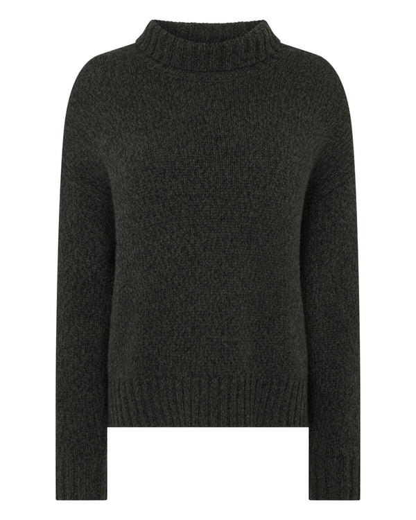 Women's Chunky Funnel Neck Cashmere Jumper  2