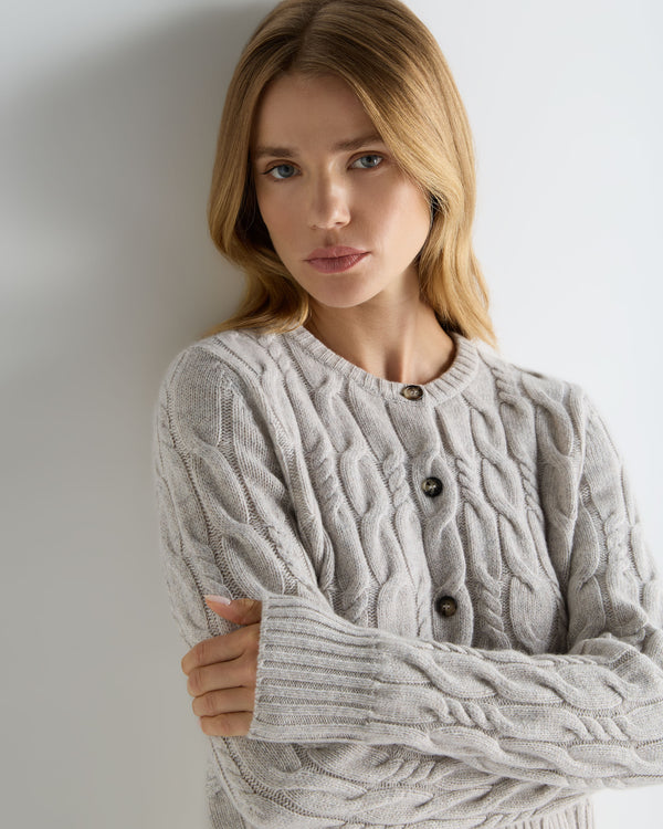 Women's Cable Cashmere Cardigan 5