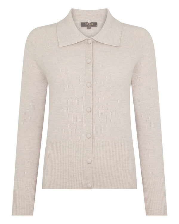 Women's Honeycomb Fur Trim Cashmere Cardigan 2
