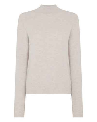 N.Peal Women's Honeycomb Knit Cashmere Jumper Pebble Grey
