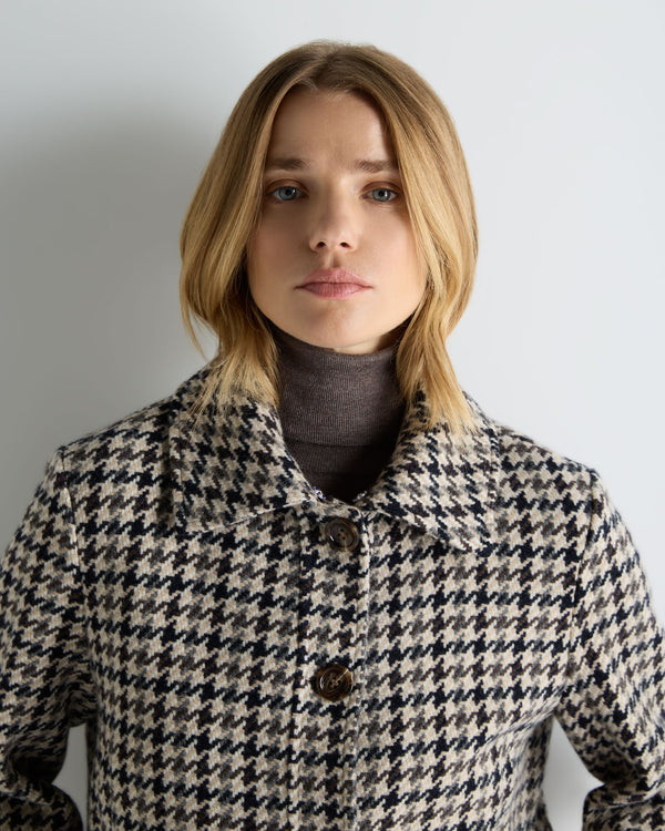 Women's Icon Dogtooth City Jacket With Fur Collar 7