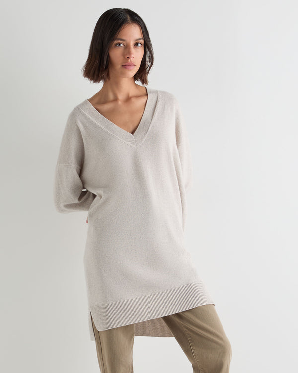 Women's Elise Long V Neck Cashmere Tunic 1