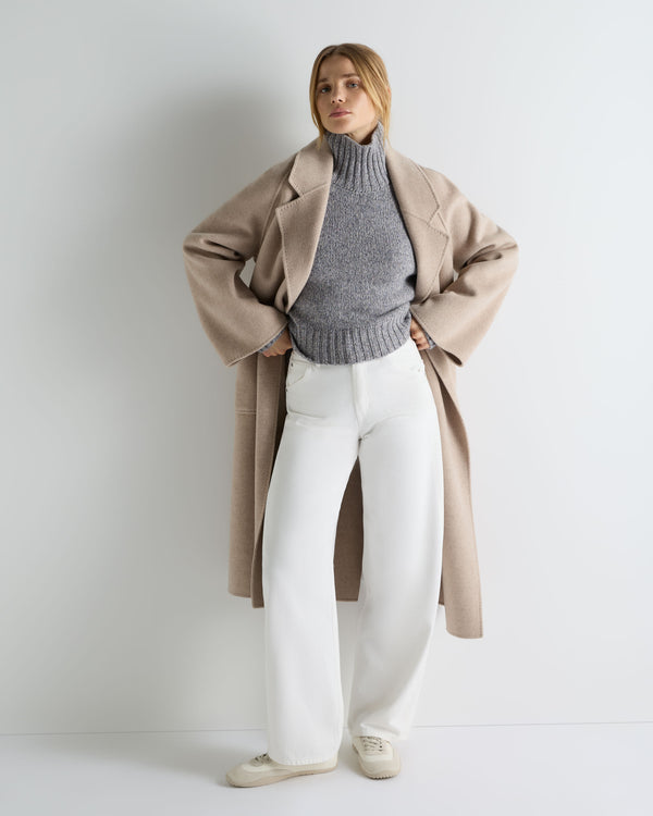 Women's Funnel Neck Melange Cashmere Jumper With Lurex 3