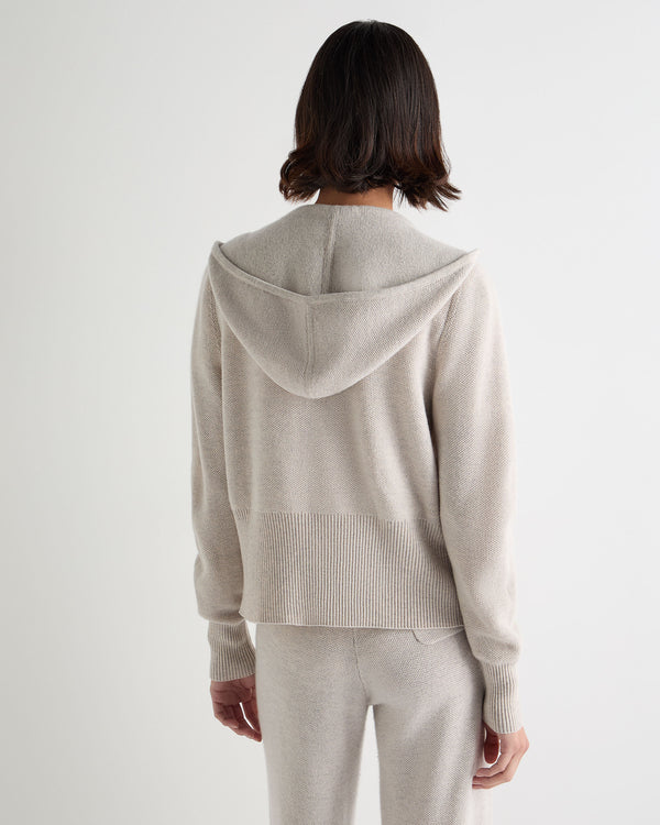 Women's Honeycomb Zipper Cashmere Hoodie 4