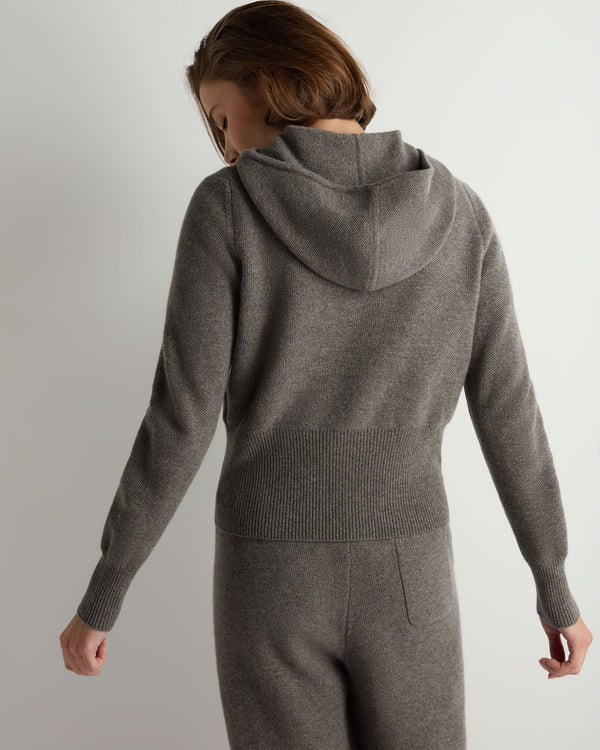 Women's Honeycomb Zipper Cashmere Hoodie 4