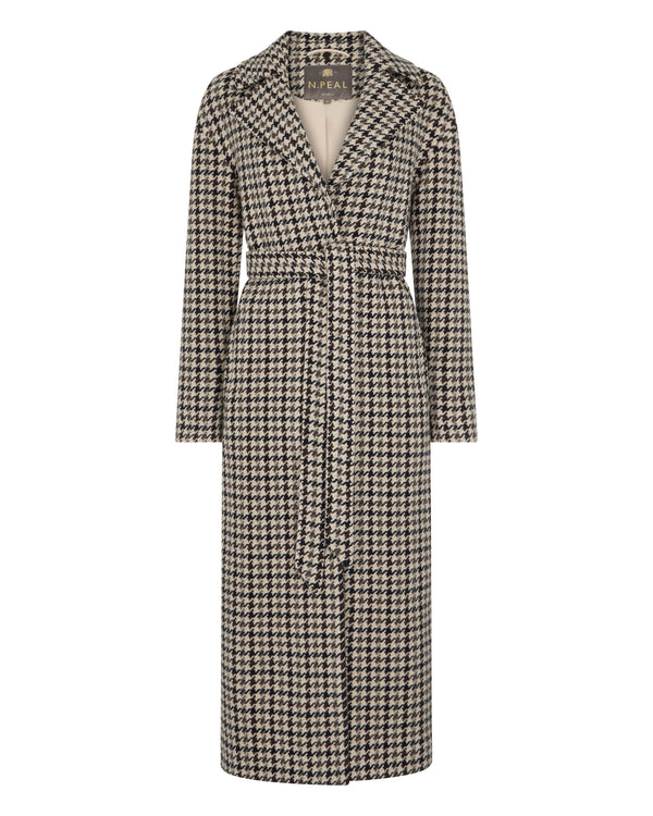Women's Icon Dogtooth City Coat With Fur Collar 2