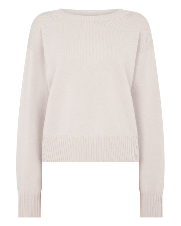 Women's Crop Boat Neck Cashmere Jumper 2