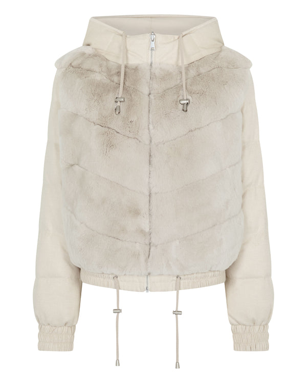 Women's Fur Front Padded Jacket 2