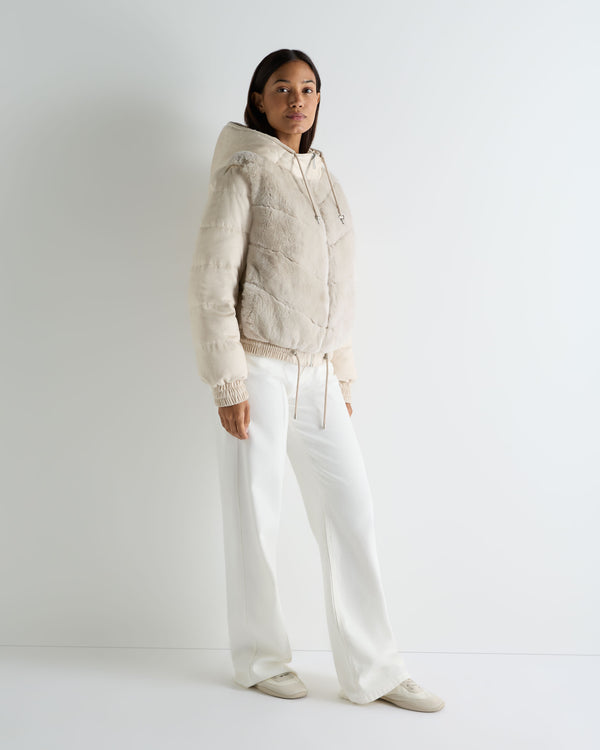 Women's Fur Front Padded Jacket 3