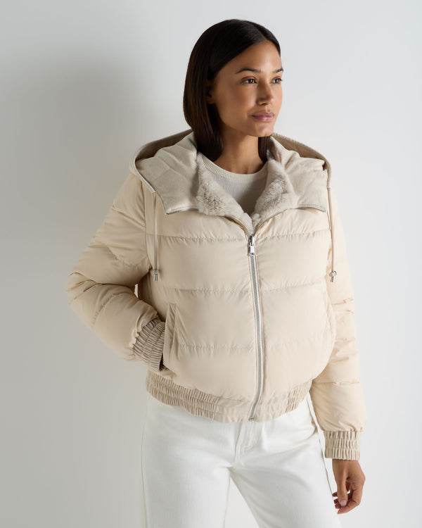 Women's Fur Front Padded Jacket 7