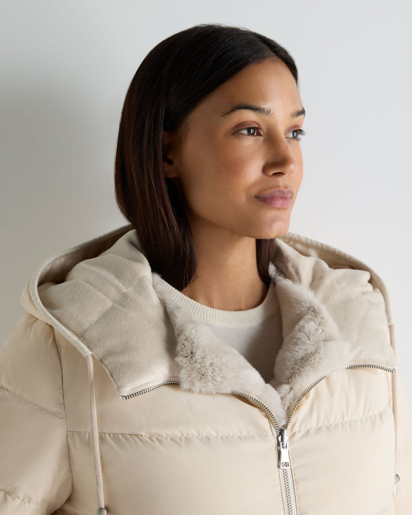 Women's Fur Front Padded Jacket 8