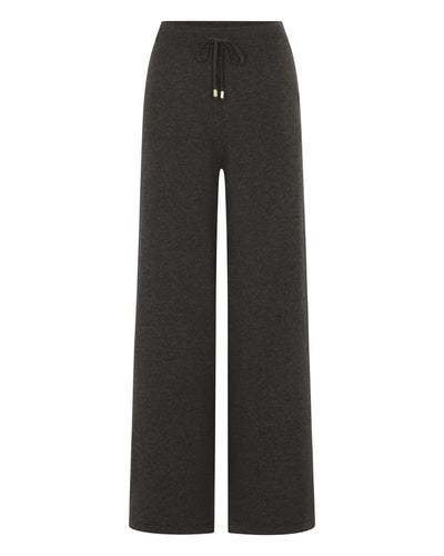 N.Peal Women's Jersey Cashmere Trousers Grey Moss