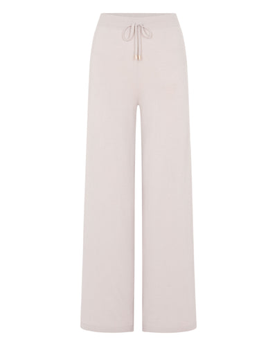 N.Peal Women's Jersey Cashmere Trousers Snow Grey