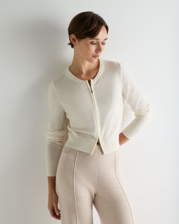 Women's Ivy Zipped Cashmere Cardigan 1