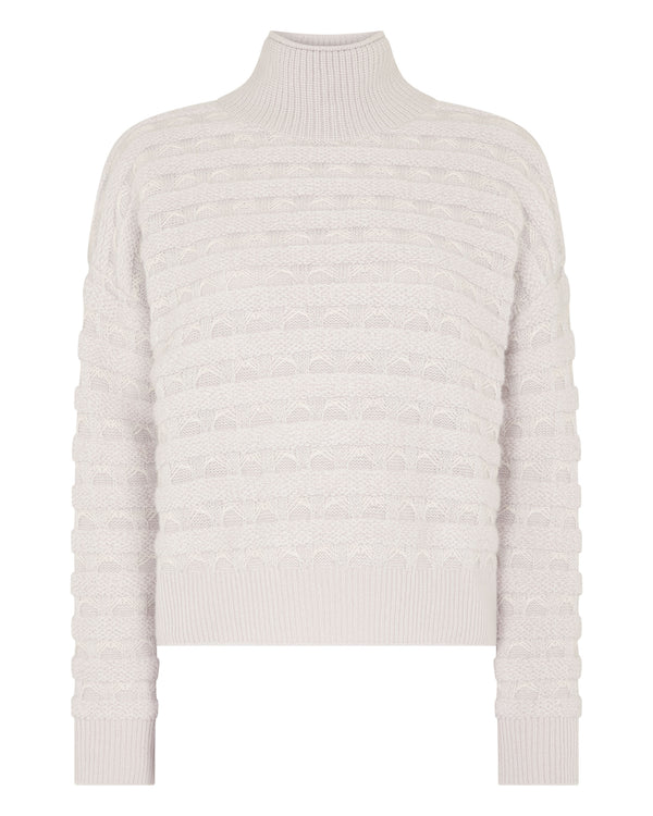Women's Fairisle Funnel Neck Cashmere Jumper With Lurex 2