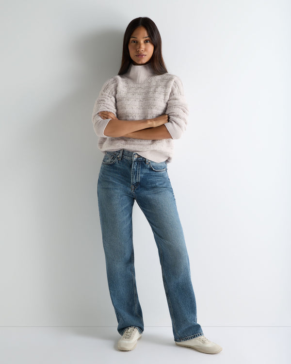 Women's Fairisle Funnel Neck Cashmere Jumper With Lurex 3