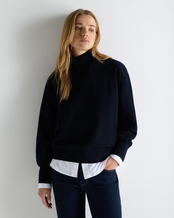 Women's Funnel Neck Cashmere Jumper 1