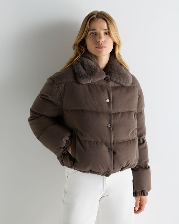Women's Down Rex Fur Puffer Jacket 1