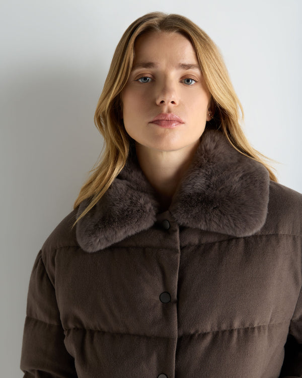 Women's Down Rex Fur Puffer Jacket 5