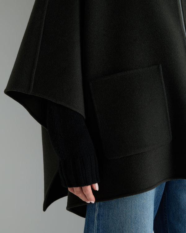 Women's Ribbed Collar Woven Cape 6