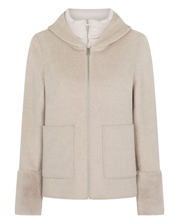 Women's Double Layer Jacket With Fur Trim 2