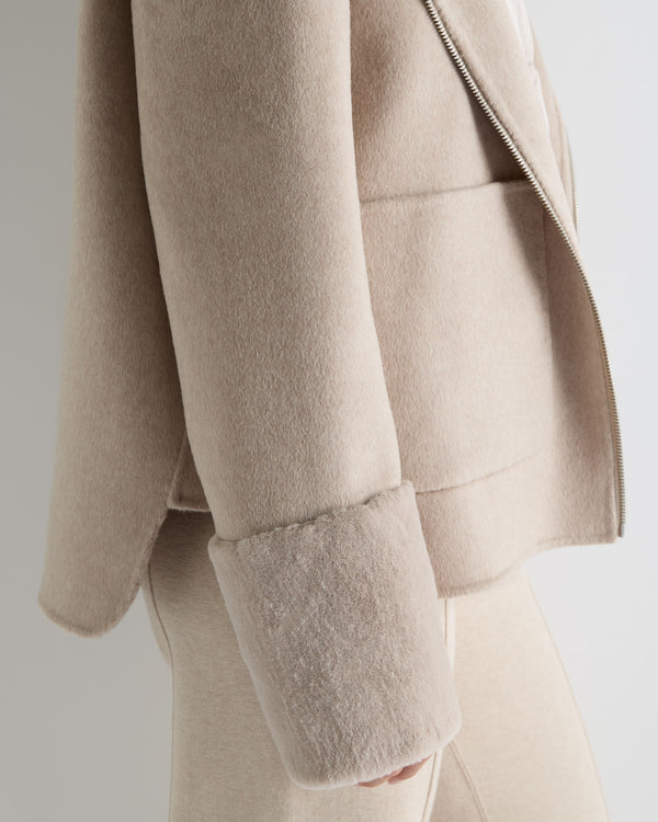 Women's Double Layer Jacket With Fur Trim 5