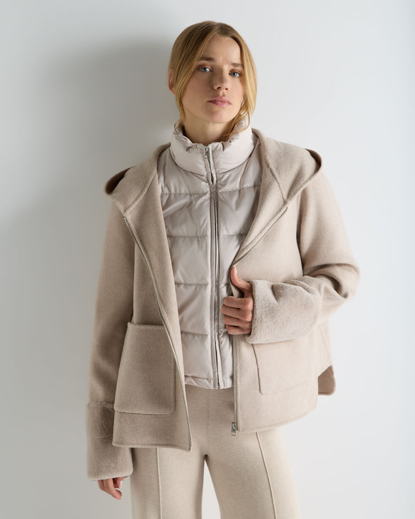 Women's Double Layer Jacket With Fur Trim 7