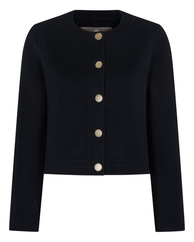 N.Peal Women's Suzy Tailored Jacket Dark Navy Blue