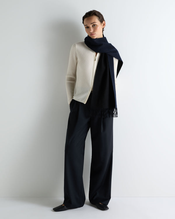 Women's Ribbed Full Zip Cashmere Jumper 3