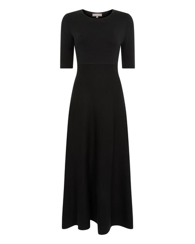 N.Peal Women's Luxe Circle Dress Black