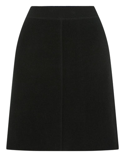 N.Peal Women's Double Faced Mini Skirt Black