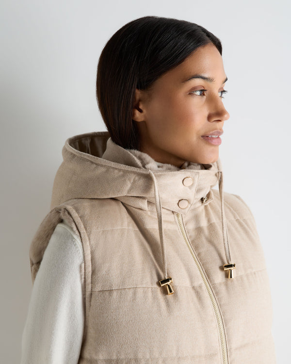 Women's Hooded Reversible Fur Gilet 5