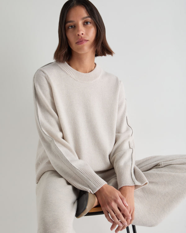 Women's Metal Trim Round Neck Cashmere Jumper 5