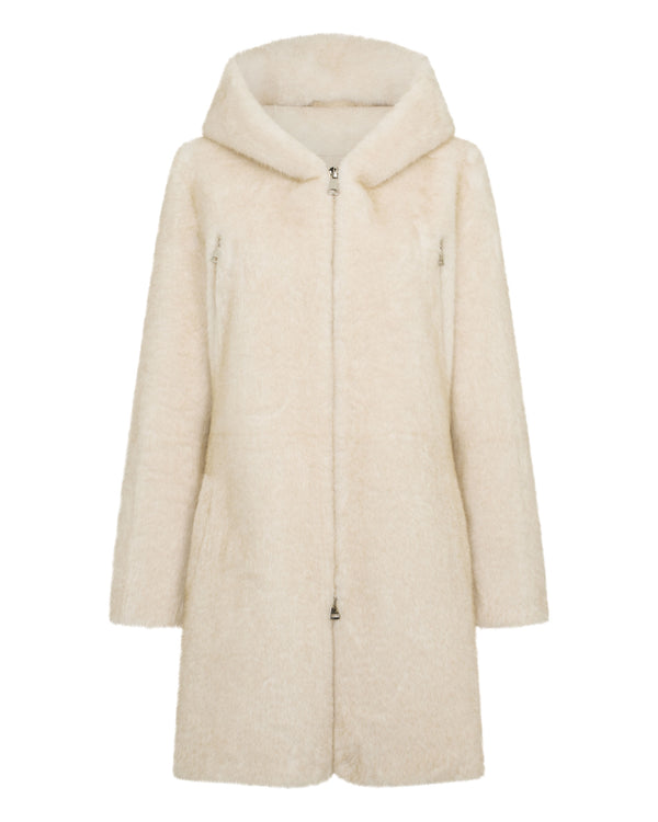 Women's Hooded Faux Mink Coat 1