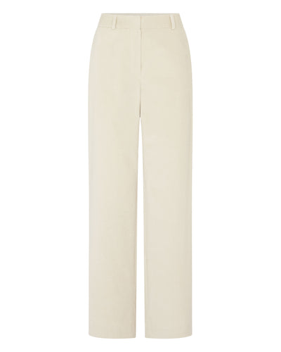 N.Peal Women's Cord Wide Leg Trouser Off White