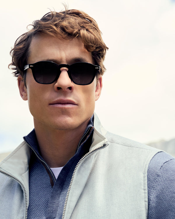 N.Peal Men's Reversible Gilet Beige Brown