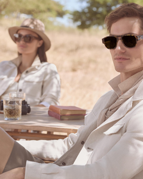 N.Peal Women's Avola Linen Blend Jacket Stone Brown