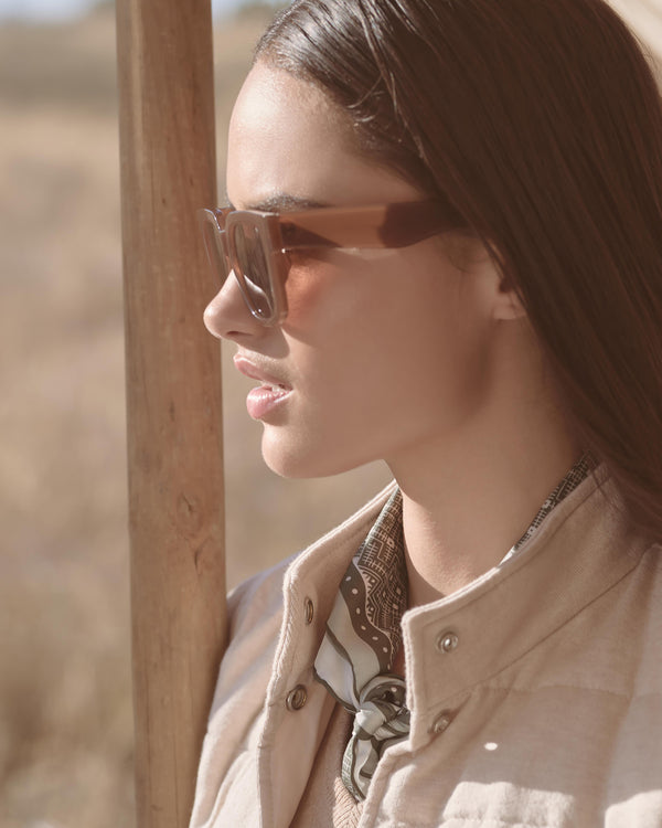 N.Peal Women's Button Through Quilted Gilet Sandstone Brown