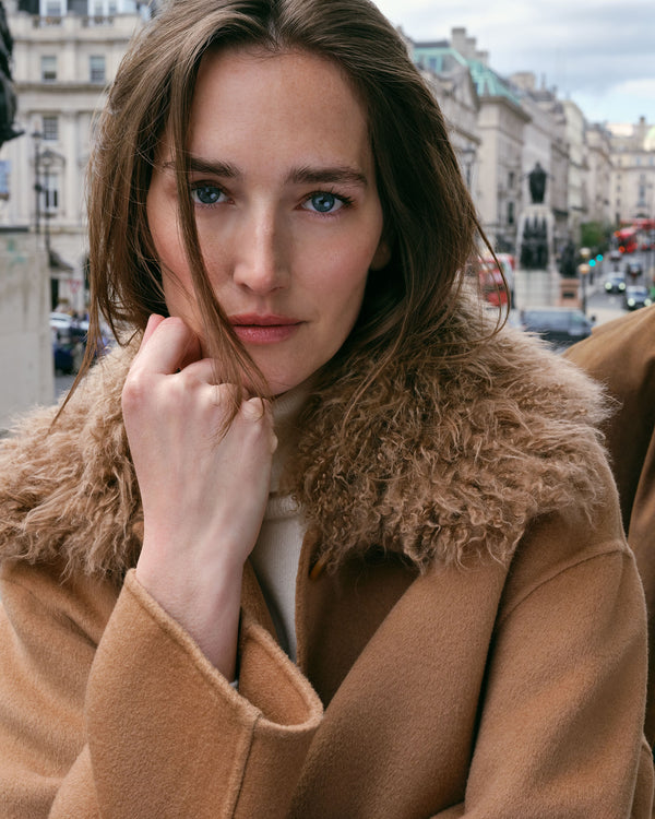 Women's Shearling Collar Jacket 11