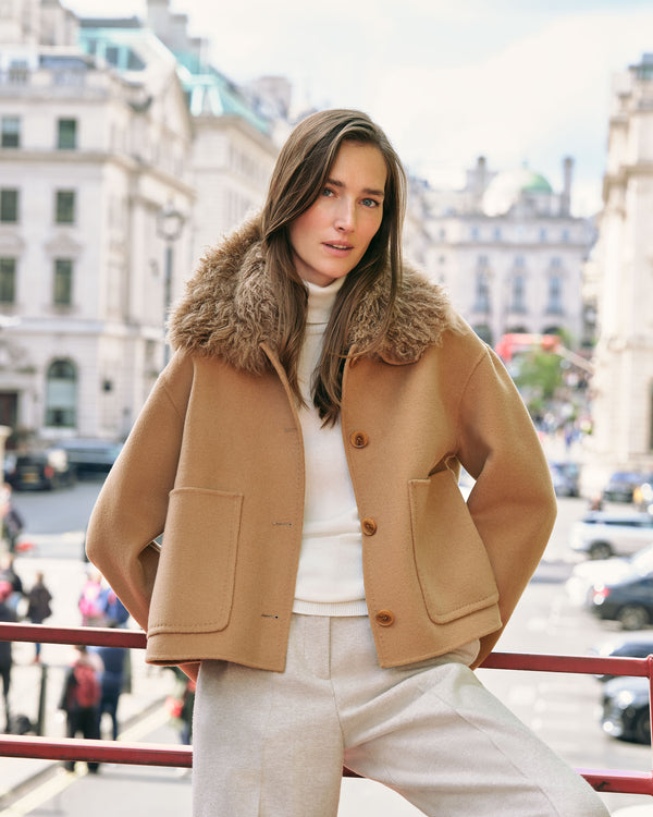 Women's Shearling Collar Jacket 9