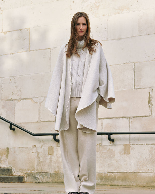 Women's Herringbone Cashmere Cape 7