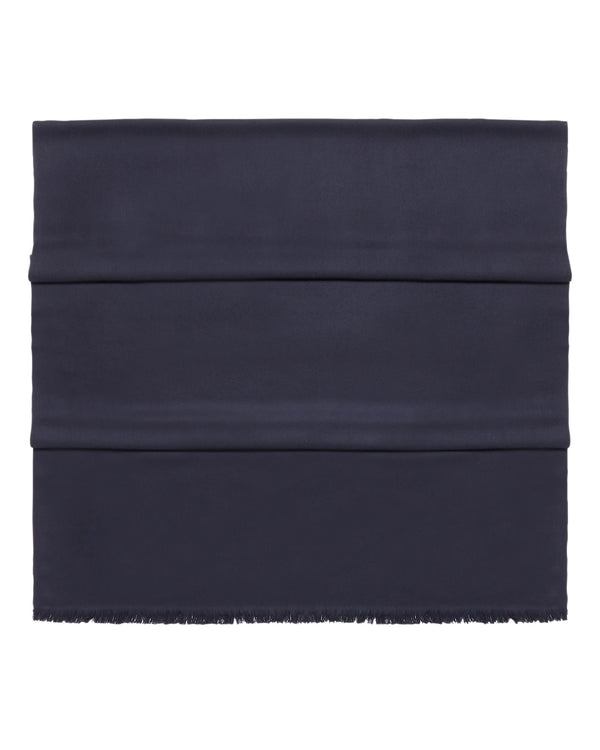 N.Peal Women's Pashmina Cashmere Shawl Navy Blue