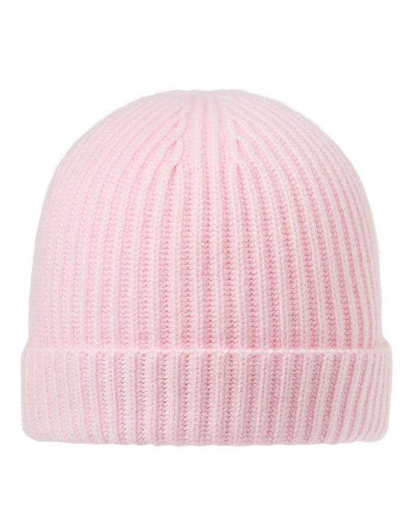 N.Peal Women's Ribbed Cashmere Hat Pale Pink
