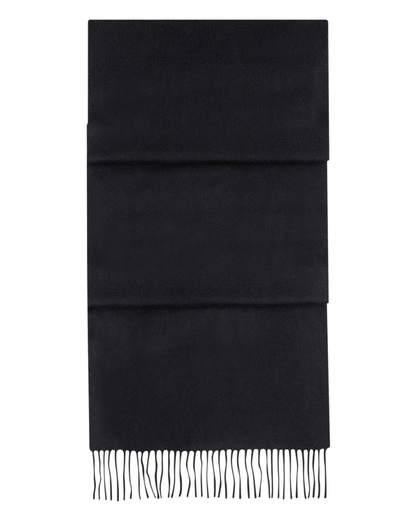 N.Peal Unisex Large Woven Cashmere Scarf Black