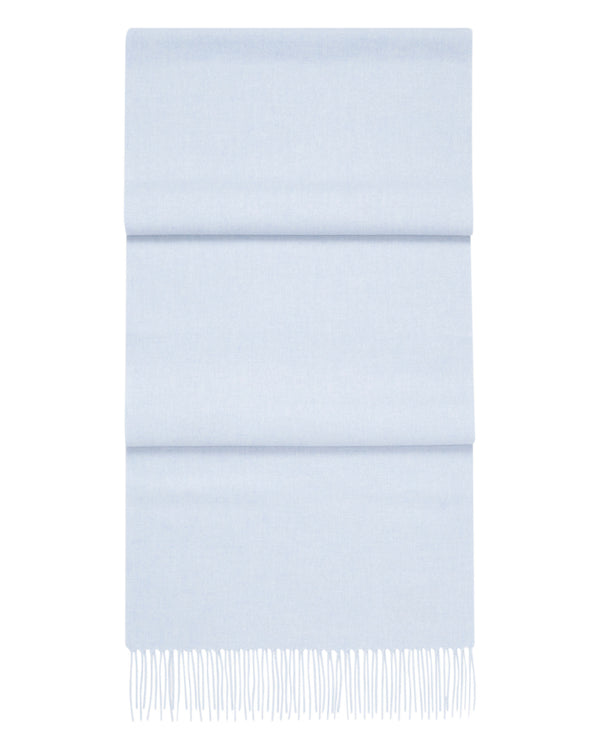 N.Peal Unisex Large Woven Cashmere Scarf Cornflower Blue