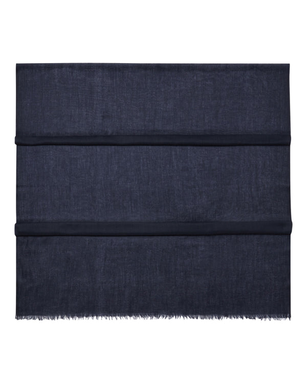 N.Peal Women's Ultrafine Pashmina Cashmere Shawl Navy Blue