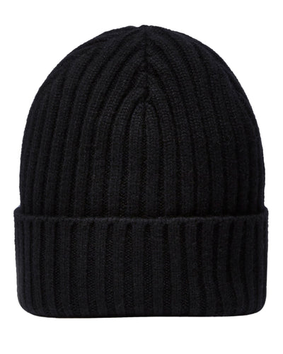 N.Peal Unisex Chunky Ribbed Cashmere Hat Black