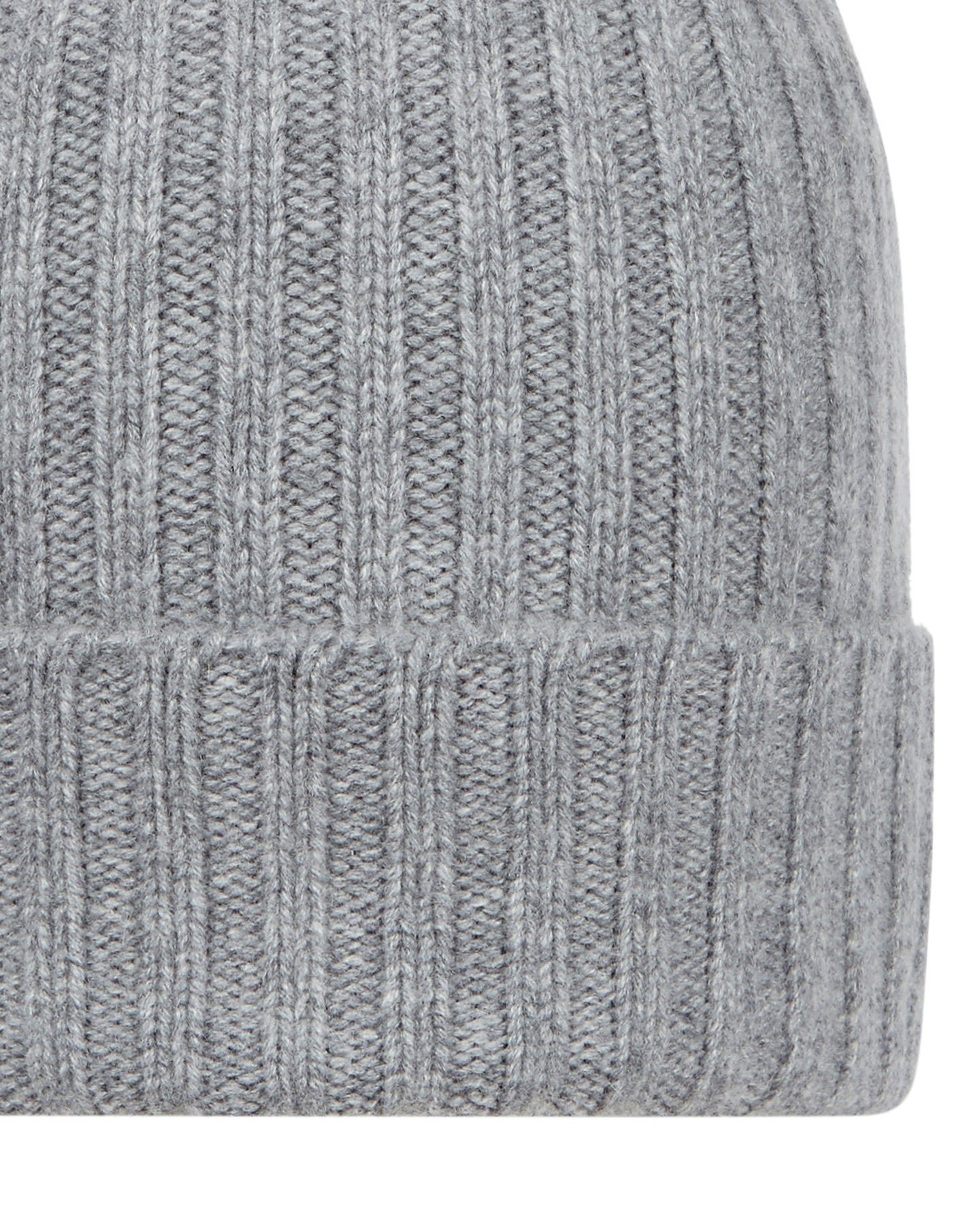 N.Peal Unisex Chunky Ribbed Cashmere Hat Flannel Grey