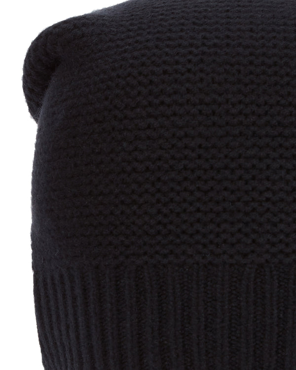 N.Peal Unisex Beanie Cashmere Hat Black